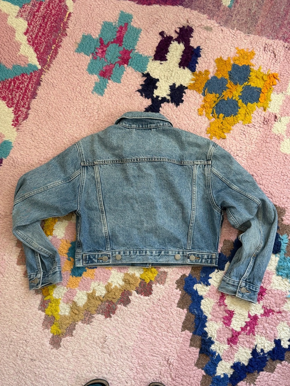 Levi's Light Blue Cropped Denim Jacket - Picture 3 of 4